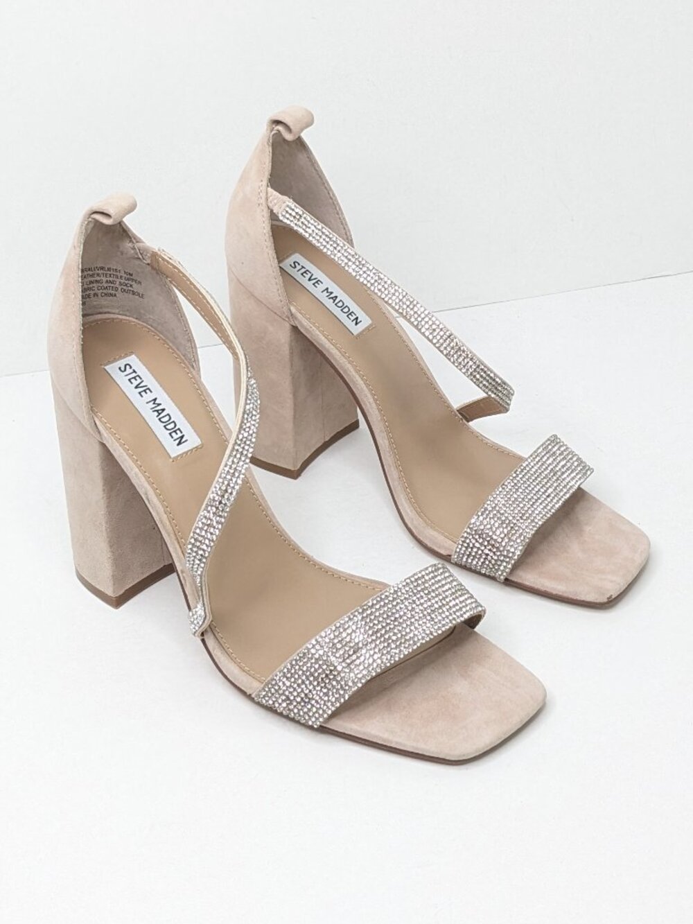 Steve Madden Varali Dress Sandals Beige Silver Womens 10
